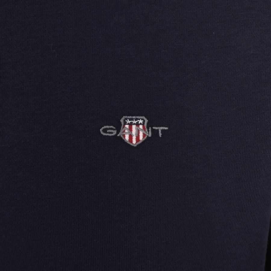 Gant Shield Reg Shield Half Zip Sweatshirt Navy Mainline Menswear Denmark